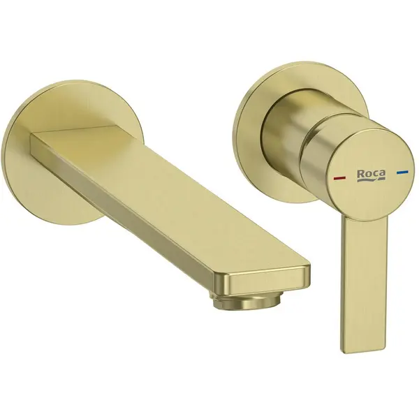 Roca Baterie lavoar Roca, Gama Targa, incastrata, monocomanda, levier metalic, cartus ceramic, fara set de evacuare, necesita corp instalare, alama mat