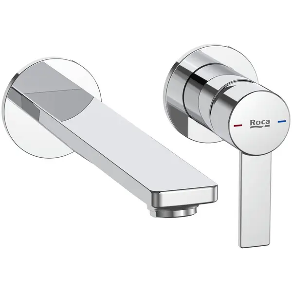 Roca Baterie lavoar Roca, Gama Targa, incastrata, monocomanda, levier metalic, cartus ceramic, fara set de evacuare, necesita corp instalare, crom