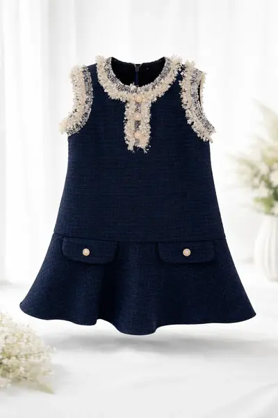 Rochie casual din stofa pentru fete - Roya