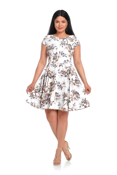 Rochie clos CV22052 ivoire/flori mar, Cesy | marimea S