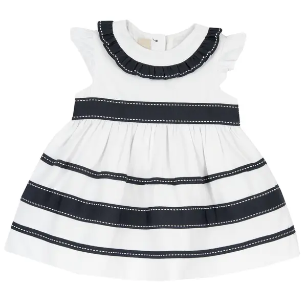 Rochie copii Chicco, Alb Cu Bleumarin, 05554-66MFCO