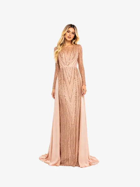 Rochie cu Trena "Andalucia", Roz - 3XL