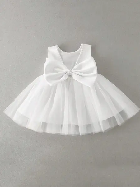 Rochie de ocazie pentru bebe ANNABEL - alb / 6-9 luni (68-74CM)
