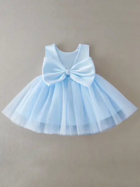 Rochie de ocazie pentru bebe ANNABEL - albastru / 3-6 luni (62-68CM)