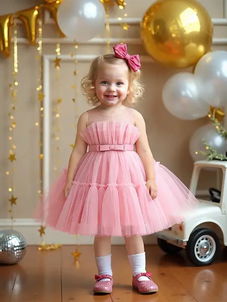 Rochie de ocazie roz - 3 ani