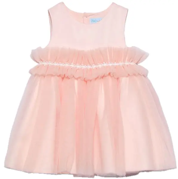 Rochie din tulle fără mâneci Mayoral – Cu volănașe, roz, 18 luni