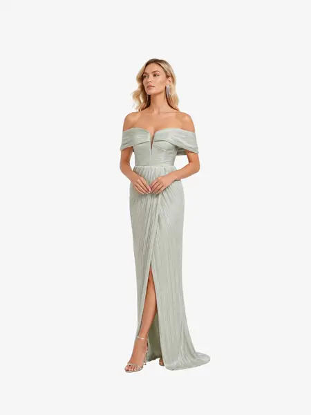 Rochie Eleganta “Azzura”, Verde Menta - L