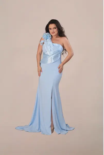 Rochie Eleganta “Begonia”, Albastru - XL