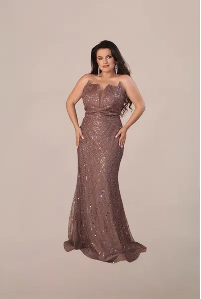 Rochie Eleganta “Camila”, Nude - 3XL