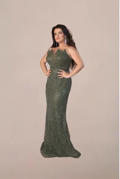 Rochie Eleganta “Camila”, Verde - L