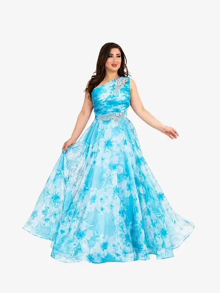 Rochie Eleganta “Magnolia”, Turcoaz - M