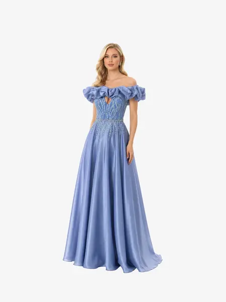 Rochie Eleganta Milenna, Albastru - M