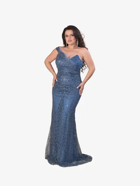 Rochie Eleganta “Vivaldi”, Albastru - XXL