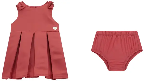 Rochie fără mâneci Guess - Plisat, roz, 12 luni
