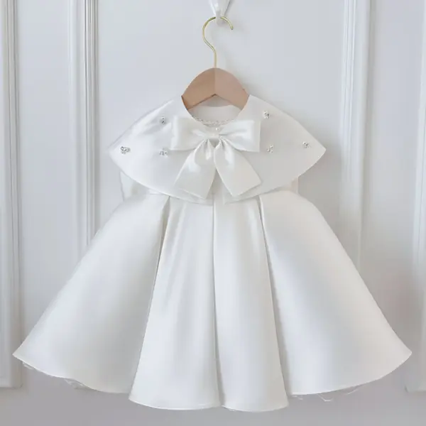 Rochie lila eleganta pentru fete, cu capa din tafta - Quinn