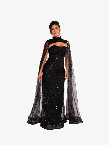 Rochie Lunga “Altesa”, Negru - S