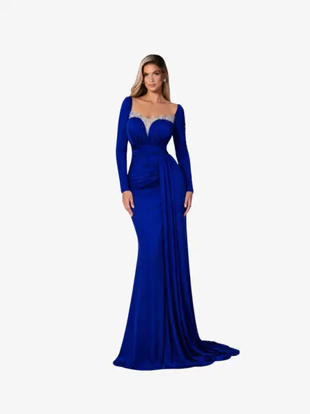 Rochie Lunga "Ayda", Albastra - S