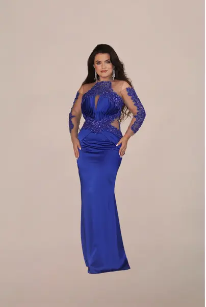 Rochie Lunga "Azira", Albastru - M
