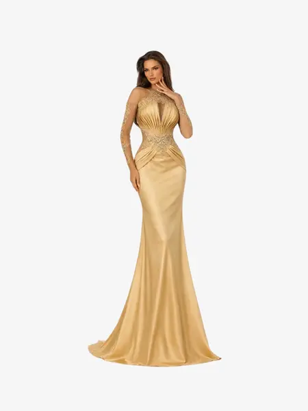 Rochie Lunga "Azira", Aurie - M