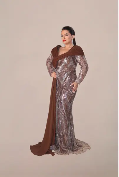 Rochie Lunga “Calesta”, Maro - XXL