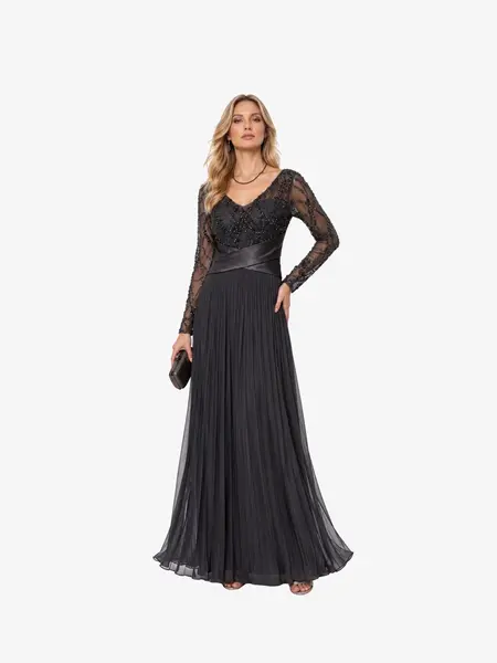 Rochie Lunga “Christine”, Negru - 3XL