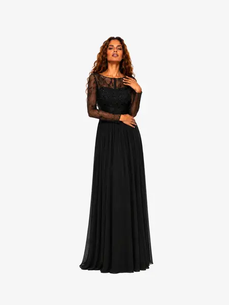 Rochie Lunga “Christine”, Negru - XXL