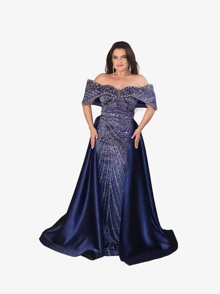 Rochie Lunga “Daiana Regal”, Albastru - M