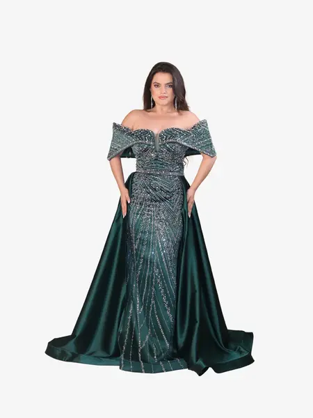 Rochie Lunga “Daiana” Regal, Verde - XXL