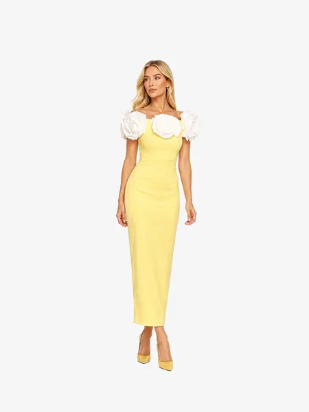Rochie Lunga "Gretta", Galbena - L