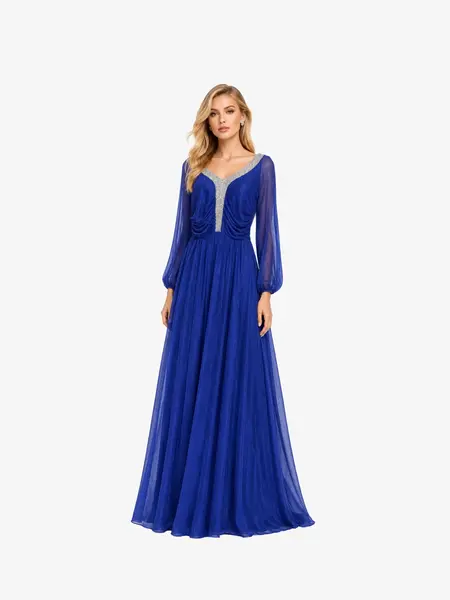 Rochie Lunga “Hestia”, Albastru - XXL