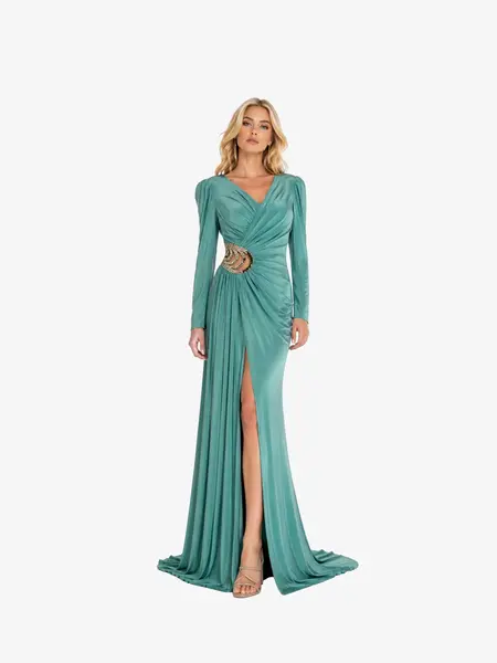 Rochie Lunga "Irma", Turcoaz - XXL