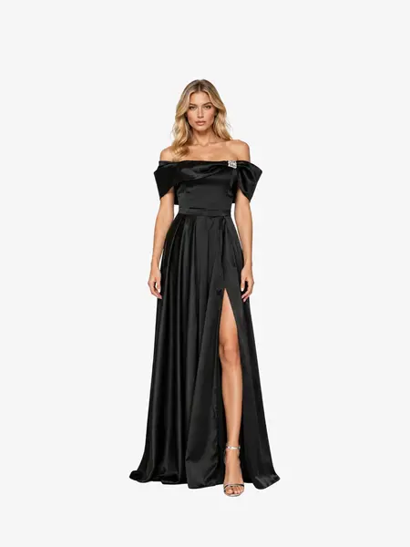 Rochie Lunga " Isadora", Neagra - negru / XL