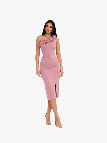 Rochie Lunga "Kinzy", Roz Pudra - XXL