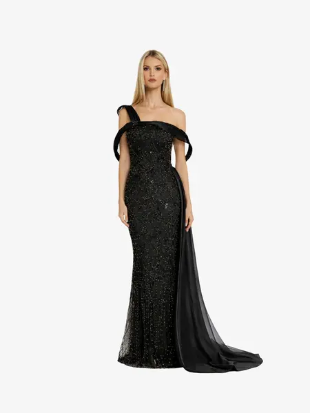 Rochie Lunga "Leyla Royale", Negru - L