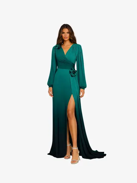 Rochie Lunga "Maira", Turcoaz - 3XL