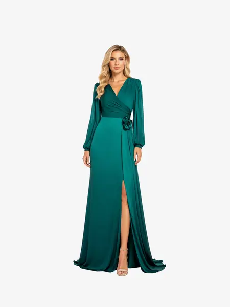 Rochie Lunga "Maira", Turcoaz - XXL