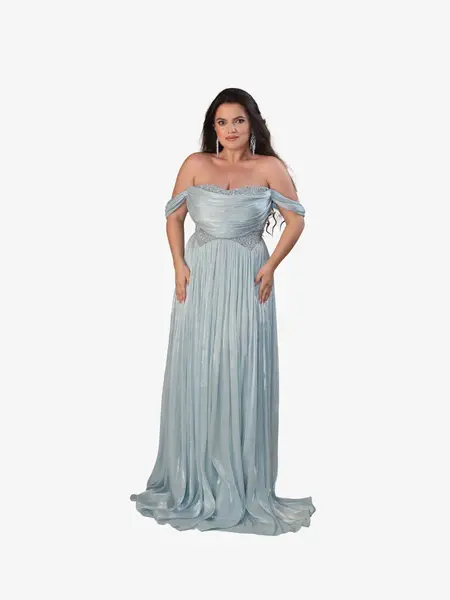Rochie Lunga “Marisa”, Baby Blue - L
