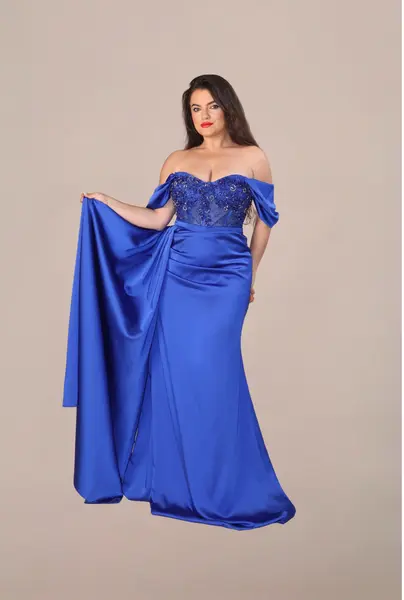 Rochie Lunga "Melody", Albastra - M
