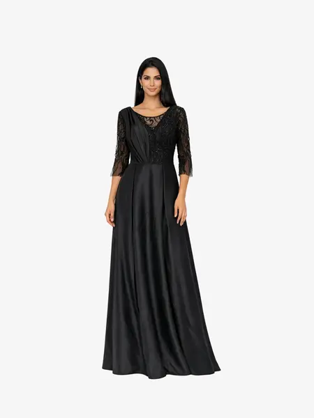 Rochie Lunga “Paloma”, Negru - XXL