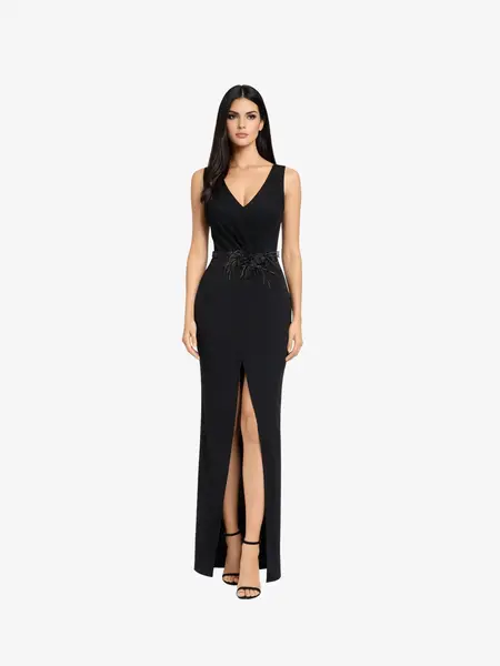 Rochie Lunga “Qania”, Negru - S