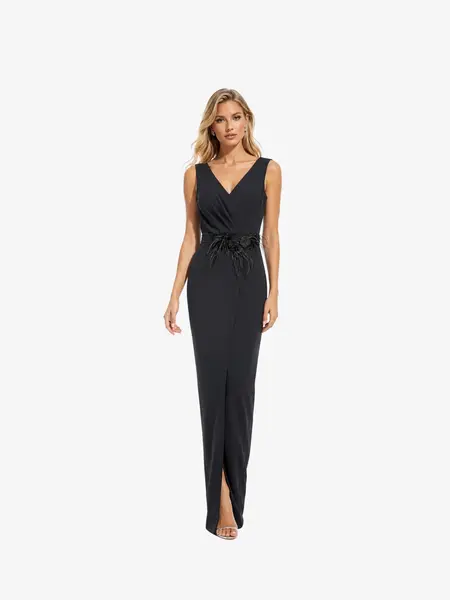 Rochie Lunga “Qania”, Negru - S