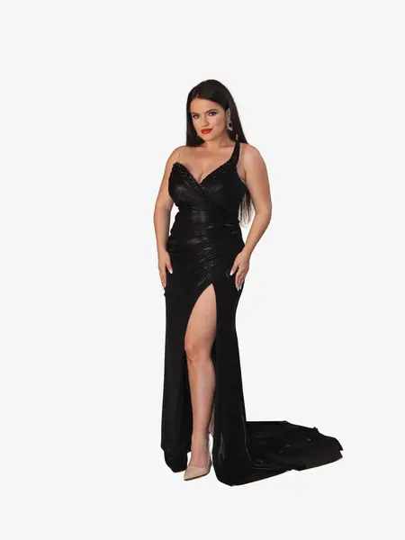 Rochie Lunga "Zaira", Negru - M