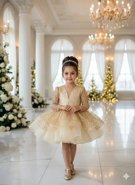 Rochie neagra eleganta pentru fete, din dantela brodata - Julieta