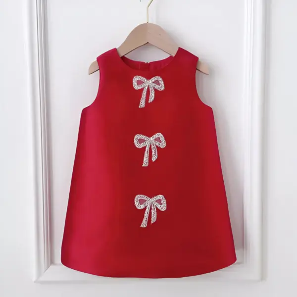 Rochie rosie eleganta pentru fete, din tafta - Heidi