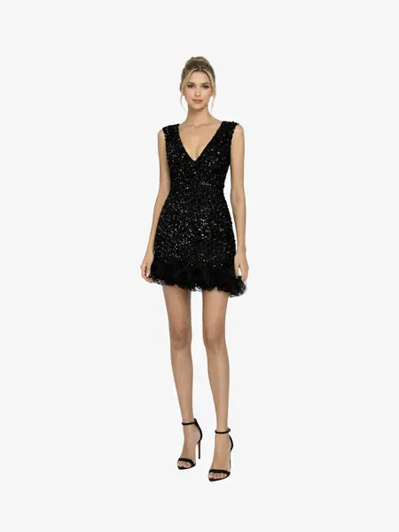 Rochie Scurta "Emma", Negru - M