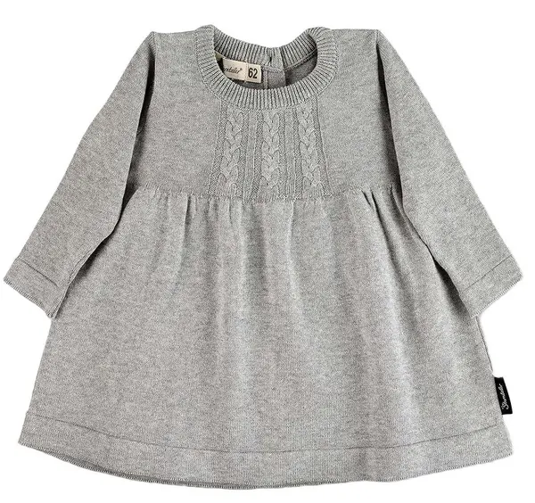 Rochie tricotata pentru copii Sterntaler - 80 cm, 12-18 luni, gri
