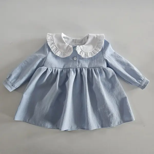 Rochita Albastra Eleganta Cu Guleras - 80