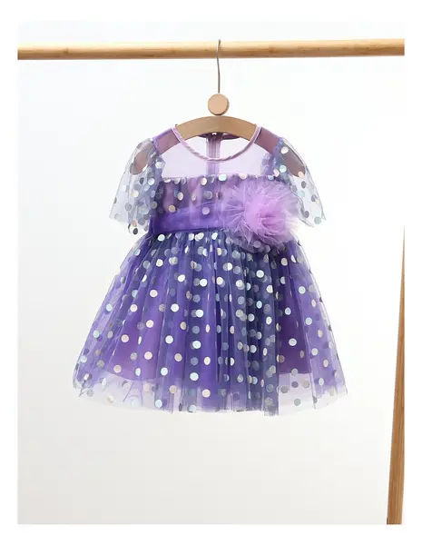 Rochita cu tulle si buline Ana, mov