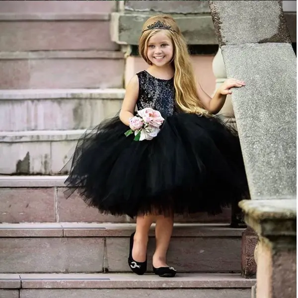 Rochita de ocazie PRINCESS - negru / 12-18 luni