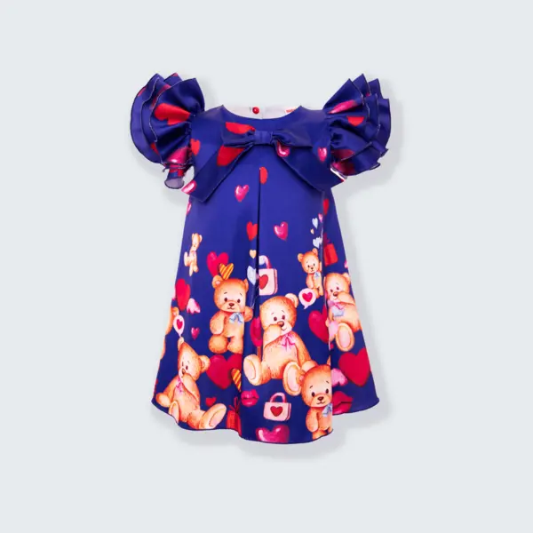 Rochita Fetite Albastra Ursuleti - 5-6 ani
